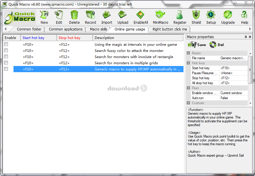 Quick Macro 6.6 (quickmacro6.exe) Windows Download and Review