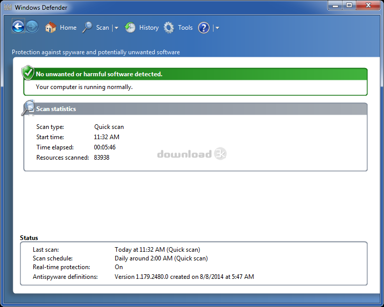 Antivirus report for WindowsDefender.msi - MS Windows 