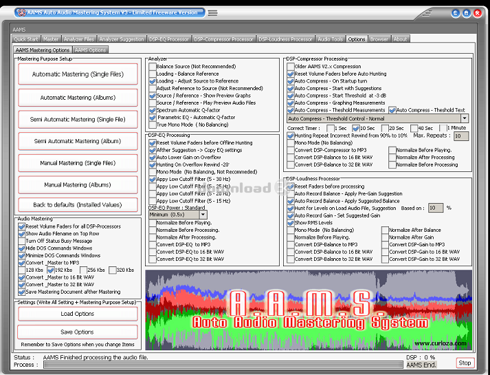 Aams Software AAMS Auto Audio Mastering System 4.2 (AAMS.zip) Windows Download