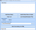 MS Word Export To Multiple HTML Files Software Screenshot 0