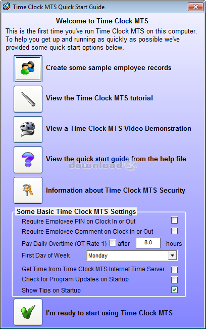 ckz time clock free edition