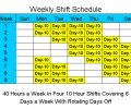 10 Hour Schedules for 6 Days a Week Screenshot 0