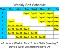 10 Hour Schedules for 7 Days a Week Screenshot 0
