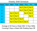 12 Hour Schedules for 5 Days a Week Screenshot 0