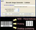 Codabar barcode prime image generator Screenshot 0