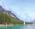Mountain Lake - 3D Screen Saver Screenshot 0
