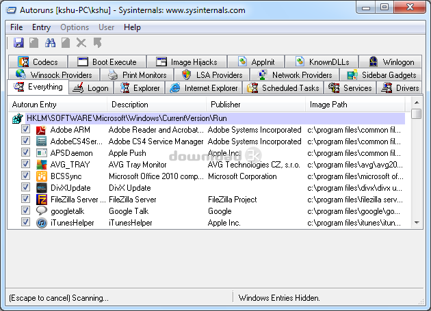 Download Autoruns.zip Free - Autoruns 14.0 install file
