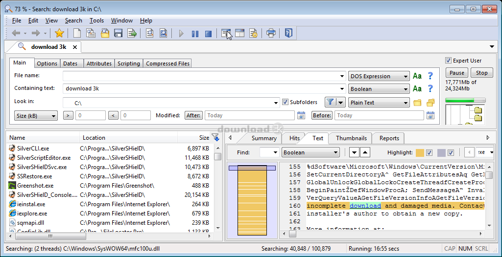 Download filelocator_2951.exe Free trial - FileLocator Pro 8.5 Build ...