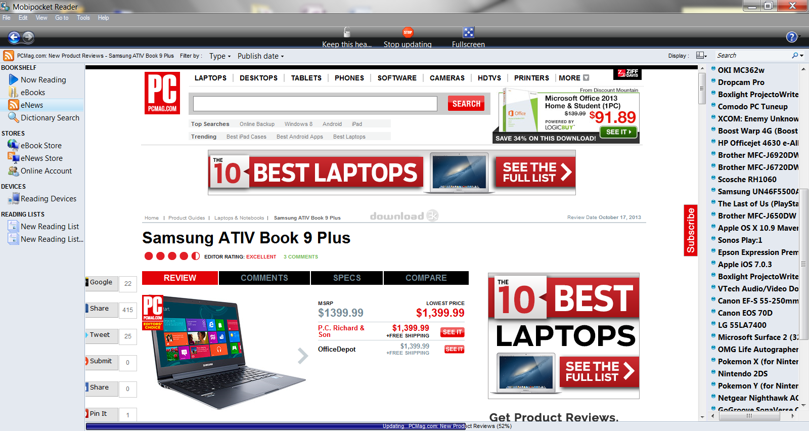Download mobireadersetup.msi Free - Mobipocket Reader Desktop 6.2 ...