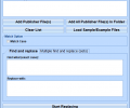 MS Publisher Find and Replace In Multiple Files Software Screenshot 0