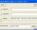 Free Windows Media Audio to Vorbis Fast Screenshot 0