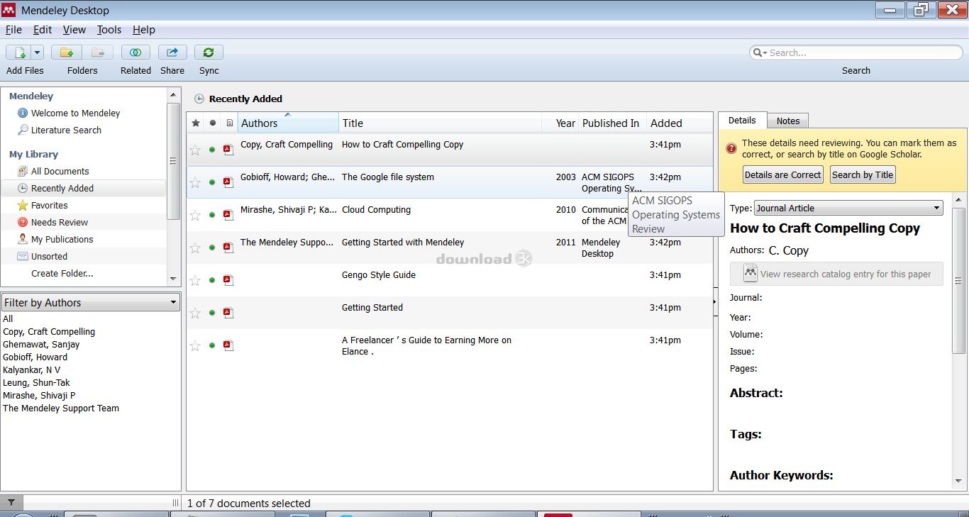 Mendeley Desktop (Mendeley-Desktop-1.12.2-win32.exe) Linux, Mac OS ...