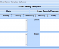 Excel Weekly Meal Planner Template Software Screenshot 0