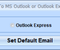 Change Default Email Client To MS Outlook or Outlook Express Software Screenshot 0