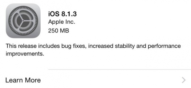 1 large Apple Releases iOS 813 Update Which Required More Free Space Than Available