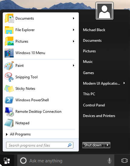 3 full How to get a Windows 7 like Start Menu in Windows 10 3 full How to get a Windows 7 like Start Menu in Windows 10