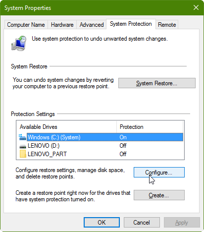 2 full How to Create a System Restore Point in Windows 10 2 full How to Create a System Restore Point in Windows 10