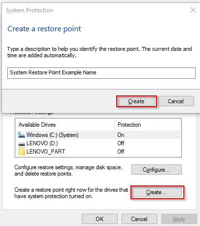 4 full How to Create a System Restore Point in Windows 10 4 full How to Create a System Restore Point in Windows 10