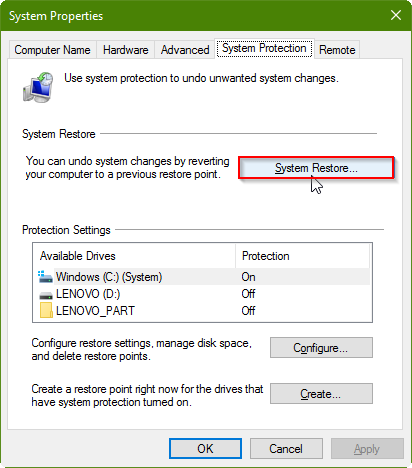 7 full How to Create a System Restore Point in Windows 10 7 full How to Create a System Restore Point in Windows 10
