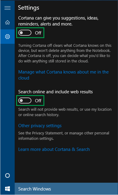 6 full How to Disable Cortana and Bing hide the CortanaSearch Box or Turn it into an Icon on the Windows 10 Taskbar 6 full How to Disable Cortana and Bing hide the CortanaSearch Box or Turn it into an Icon on the Windows 10 Taskbar