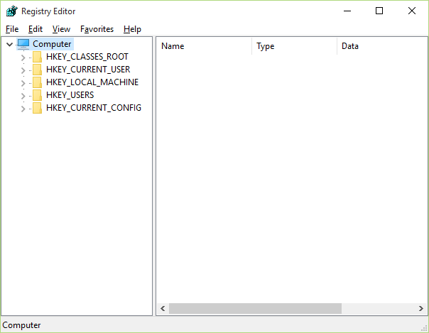 Windows Registry Editor Screenshot 1