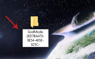 Enabling ‘God Mode’ in Windows 10 Screenshot 1