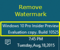 How to Remove the Evaluation Copy Watermark from Windows 10 Insider Builds (or 8, 8.1) How to Remove the Evaluation Copy Watermark from Windows 10 Insider Builds (or 8, 8.1)