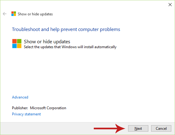 Preventing Specific Updates from Being Installed in the Future Screenshot 1
