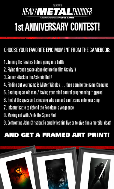 1 large Enter to Win Print Art from Cubus Games and Celebrate the Anniversary of Heavy Metal Thunder 1 large Enter to Win Print Art from Cubus Games and Celebrate the Anniversary of Heavy Metal Thunder