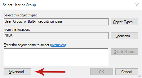 Taking Ownership of a File/Folder Manually Screenshot 4