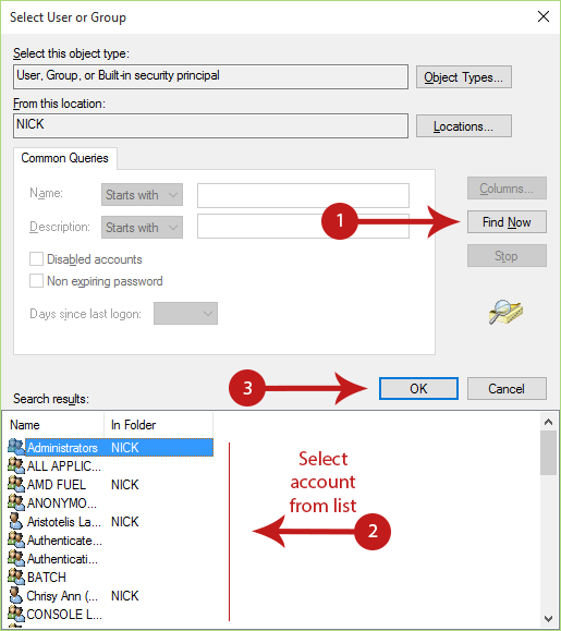 Taking Ownership of a File/Folder Manually Screenshot 5
