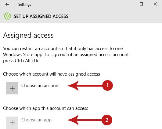 Turning On “Assigned Access” in Windows 10 Screenshot 6