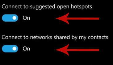 Enabling Wi-Fi Sense in Windows 10 Mobile Devices Screenshot 2