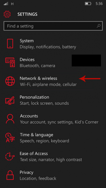 Enabling Wi-Fi Sense in Windows 10 Mobile Devices Screenshot 1