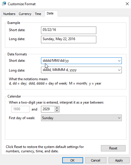 2 full How to Add Day of the Week to Taskbar Clock in Windows 10 2 full How to Add Day of the Week to Taskbar Clock in Windows 10