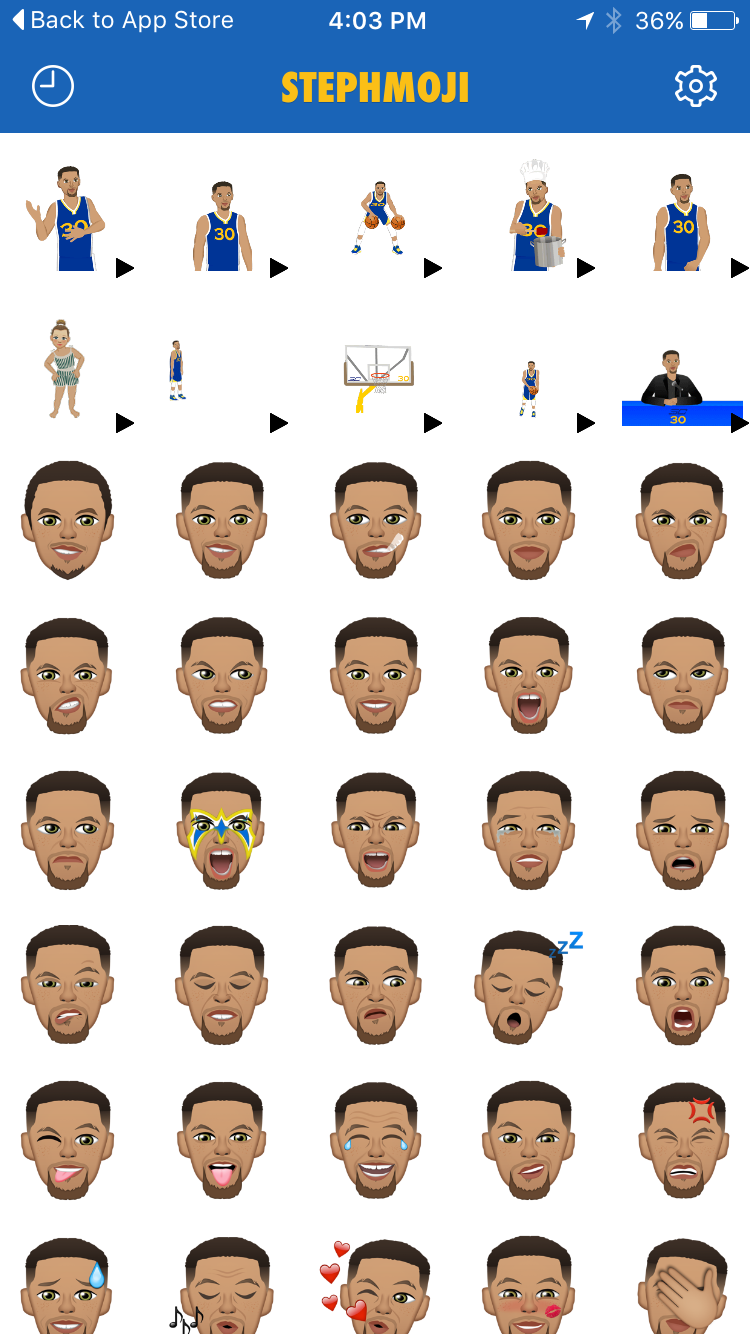 1 full StephMoji App from Steph Curry Leading the App Store Beating Kimoji 1 full StephMoji App from Steph Curry Leading the App Store Beating Kimoji
