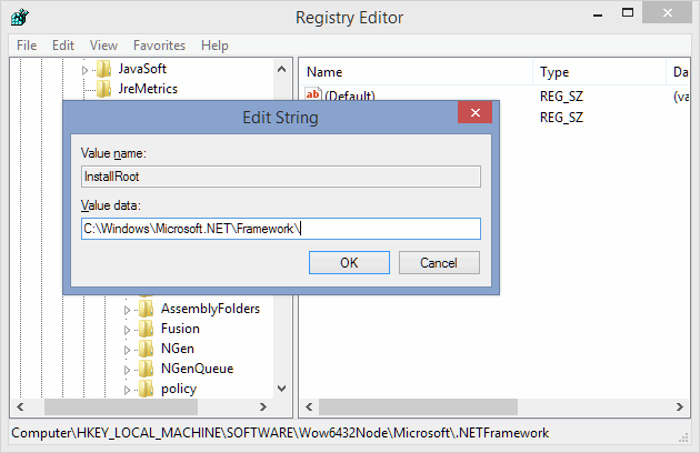 2 full Fixing Please set registry key HKLM Software Microsoft NETFramework InstallRoot to point to the NET Framework install location error on a 64bit Windows PC 2 full Fixing Please set registry key HKLM Software Microsoft NETFramework InstallRoot to point to the NET Framework install location error on a 64bit Windows PC