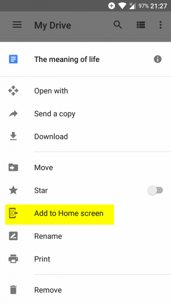 8 large How to create a shortcut to a Google doc or sheet on your Android home screen so it opens in Docs or Sheets when tapped 8 large How to create a shortcut to a Google doc or sheet on your Android home screen so it opens in Docs or Sheets when tapped