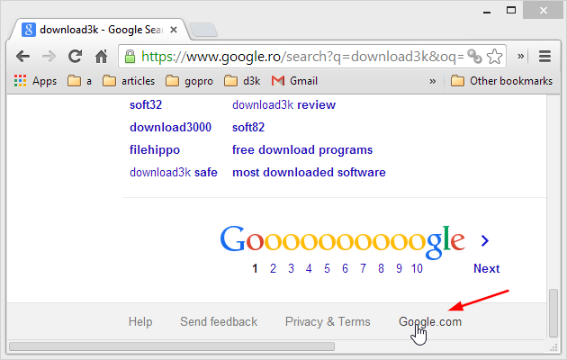 google.tld serps