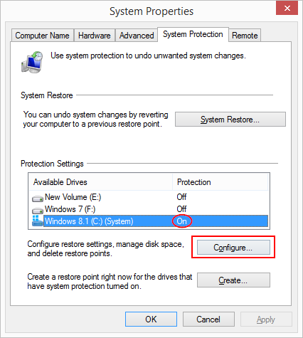 5 full What is System Protection in Windows 8 and how to enable or disable it 5 full What is System Protection in Windows 8 and how to enable or disable it