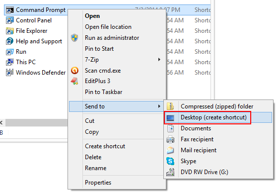 7 full How to create a desktop shortcut for the elevated command prompt or pin it to taskbar in Windows 8 10 7 full How to create a desktop shortcut for the elevated command prompt or pin it to taskbar in Windows 8 10