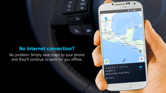 3 large Nokia Here Offline Mapping App is a Hit on Android