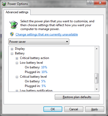 4 full How to Save Battery Life via Advanced Power Plan Settings 4 full How to Save Battery Life via Advanced Power Plan Settings