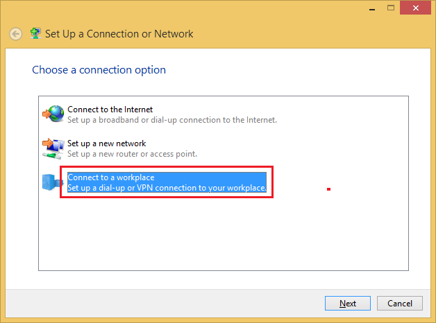 How to Create and use a VPN Connection in Windows 8