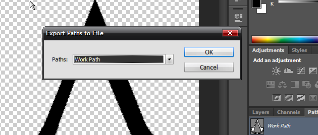 Export paths to file