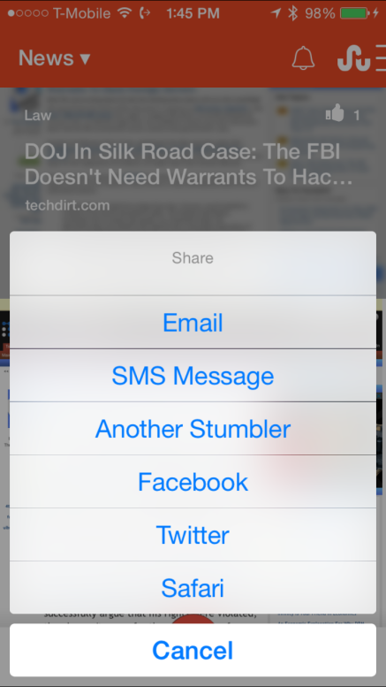 2 full StumbleUpon Overhauls iOS App With Activity Center New UI and Extras 2 full StumbleUpon Overhauls iOS App With Activity Center New UI and Extras