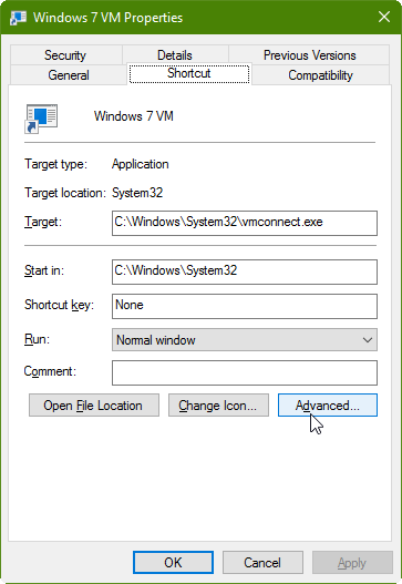 6 full How to create a shortcut for each HyperV Virtual Machine in Windows 10 or 8 6 full How to create a shortcut for each HyperV Virtual Machine in Windows 10 or 8