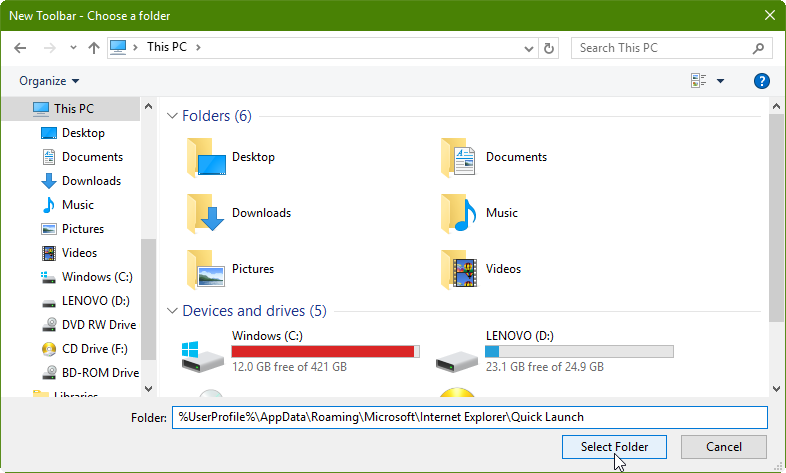 3 full How to Enable or Disable Quick Launch in Windows 7 8 10 3 full How to Enable or Disable Quick Launch in Windows 7 8 10