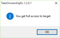 Add “Take Ownership” Option in Context Menu with TakeOwnershipEx Screenshot 3