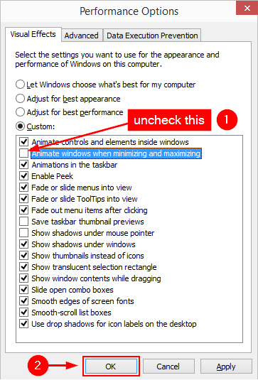 2 full How to Disable the Window Animations in Windows 10 or 8 2 full How to Disable the Window Animations in Windows 10 or 8